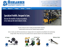 Tablet Screenshot of highlander-equipment.com